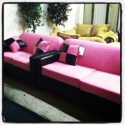 pink furniture, pink sofa, unique furniture