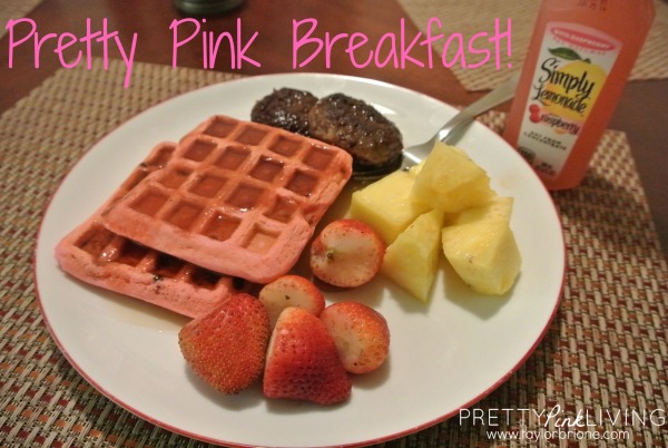 How To Make Pretty Pink Waffles!